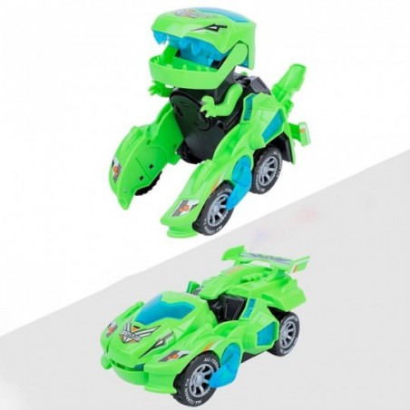 Carrinho Transforme Dinossauro Bate E Volta Com Luz E Som