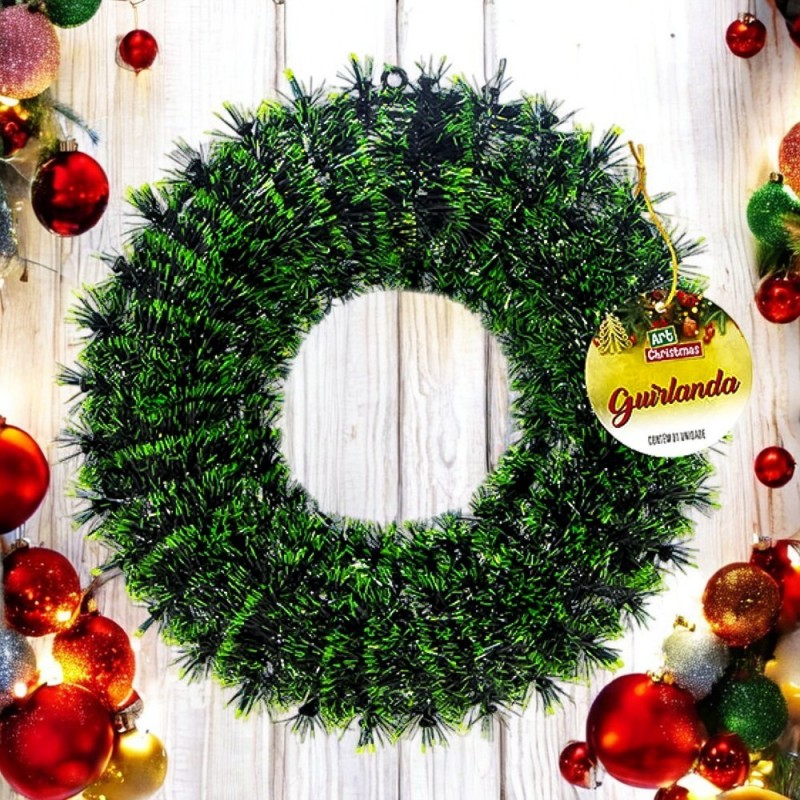 Guirlanda Grande Festão 34cm Lisa Decoração De Natal