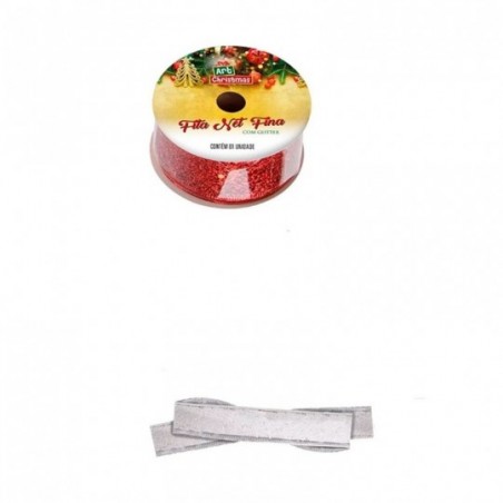 Fita Net Fina 3cm x 3m Decoração De Natalina