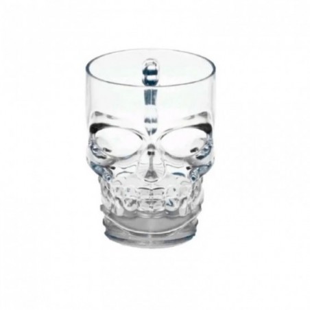 Caneca De Vidro 400ml Para Chopp Caveira 2 Peças