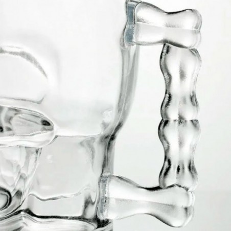 Caneca De Vidro 400ml Para Chopp Caveira 2 Peças