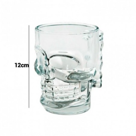 Caneca De Vidro 400ml Para Chopp Caveira 2 Peças