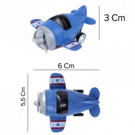 Brinquedo Mini Aeronaves A Fricção Airline 3 Peças
