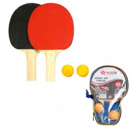 Kit Tênis De Mesa Ping Pong 2 Raquetes E 2 Bolinhas