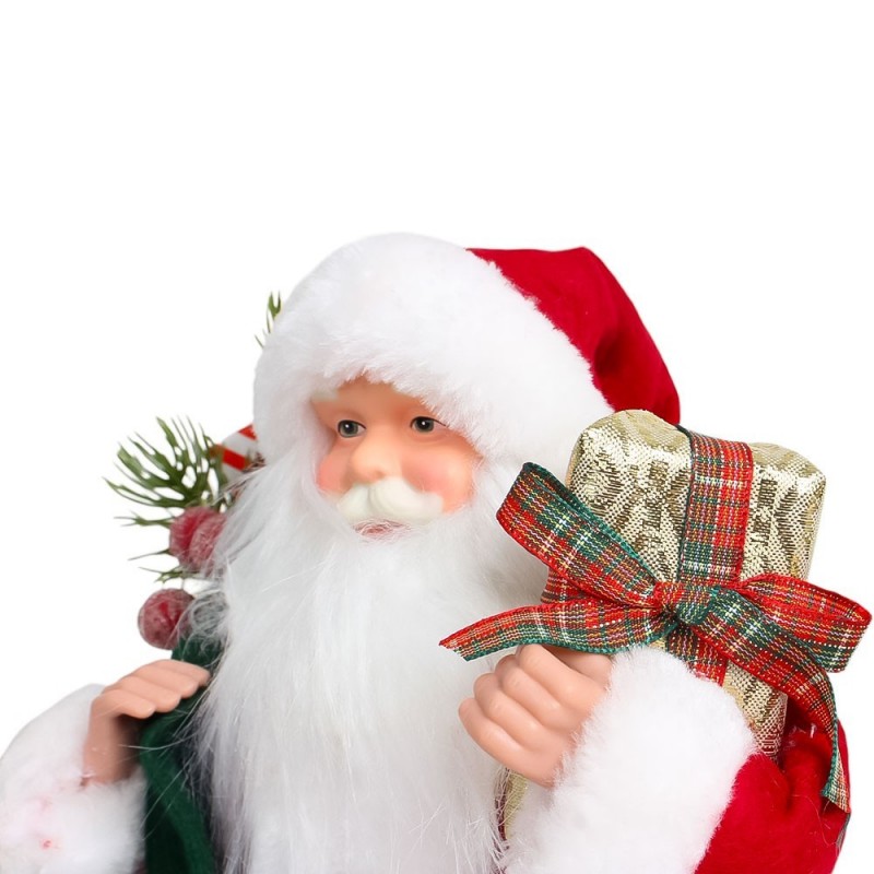 Boneco Enfeite De Natal Papai Noel Presentes 30cm