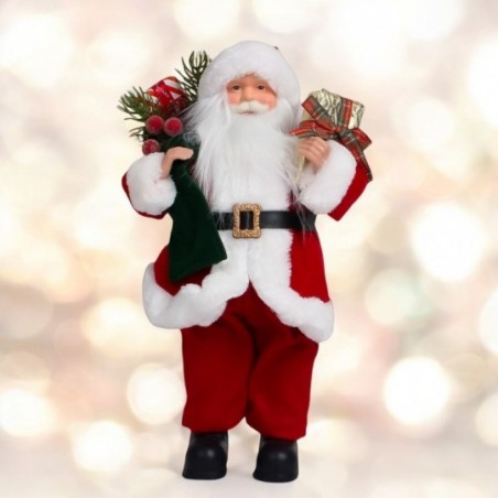 Boneco Enfeite De Natal Papai Noel Presentes 30cm