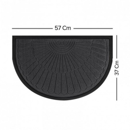 Tapete De Capacho Meia Lua Emborrachado 37cm x 57cm