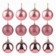 Kit 12 Bolas De Natal Lisa Fosca Glitter 5cm Rosê
