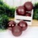 Kit 6 Bolas De Natal Vinho 7cm Mista Enfeite De Arvore