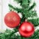 Kit 6 Bolas De Natal Vermelho 7cm Mista Enfeite De Arvore