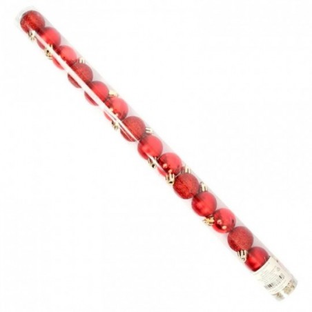 Kit 15 Bolas De Natal Decorativa Enfeite 3cm Vinho