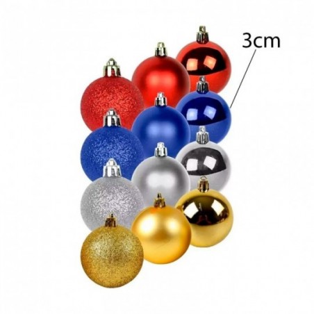 Kit 15 Bolas De Natal Decorativa Enfeite 3cm Champanhe