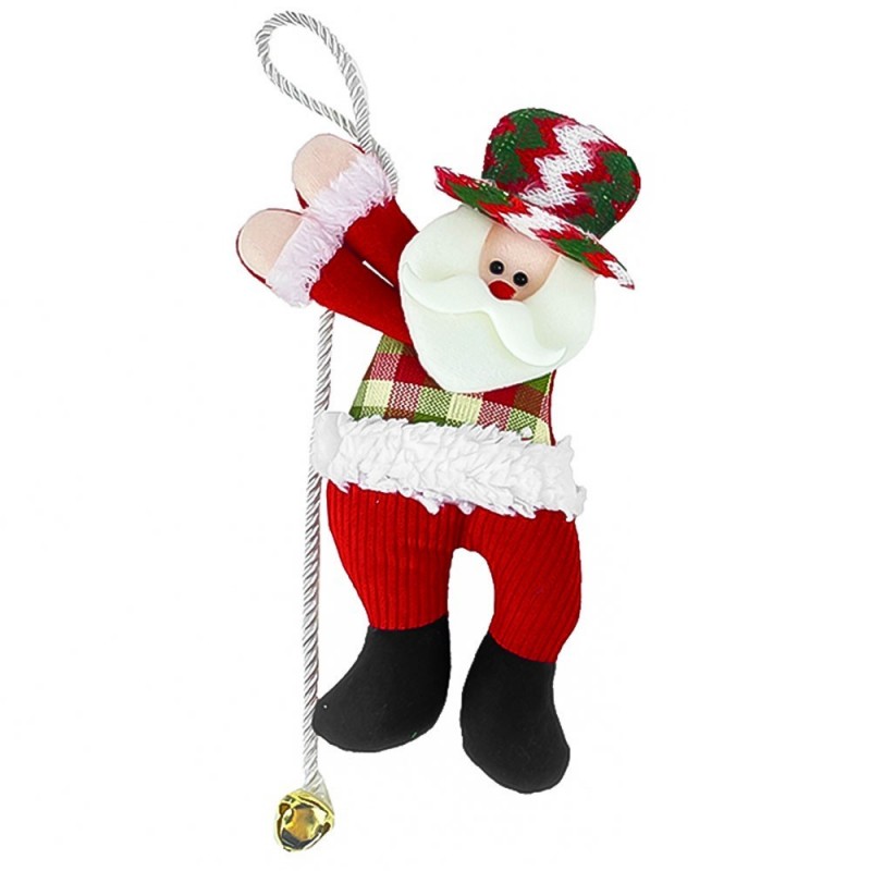 Pelúcia De Pendurar Natalino Rapel Com Guizo 13cm x 27cm