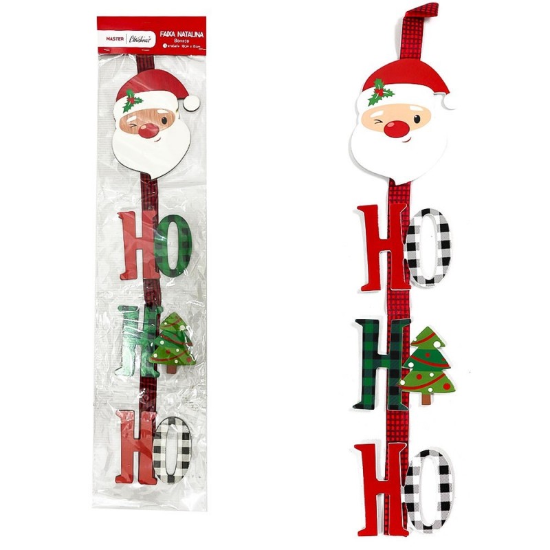Enfeite De Decoração Faixa Natalina HoHoHo De Pendurar