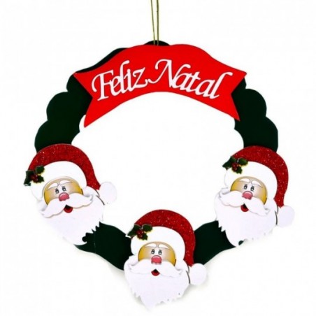 Enfeite Guirlanda Decorativa Feliz Natal Noel 25cm