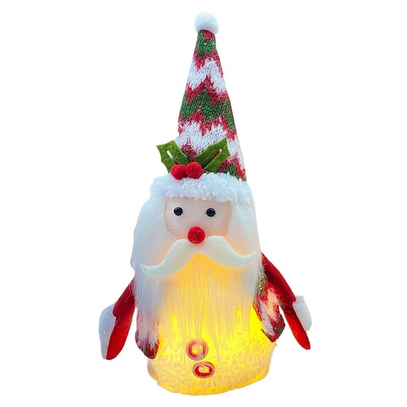 Enfeite Papai Noel E Boneco De Neve 12cm x 25cm Com Led