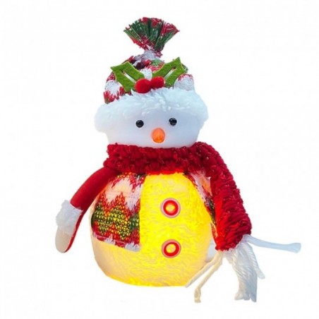 Enfeite Papai Noel E Boneco De Neve 12cm x 25cm Com Led