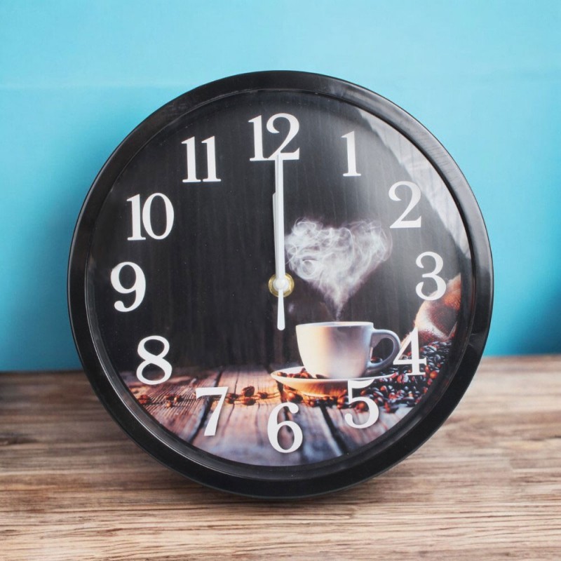Relógio De Parede Redondo Estampas Coffee 23cm