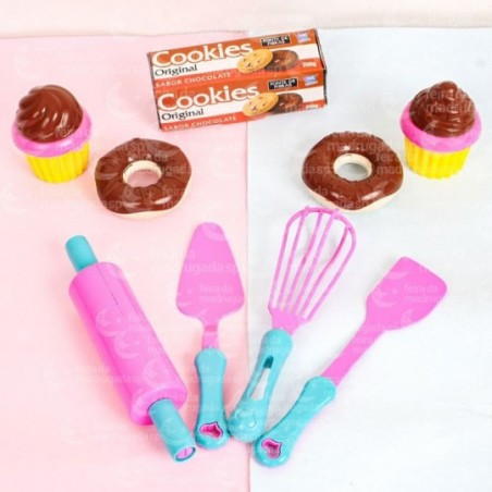 Kit Sweet Cake Confeitaria 9 Peças Brinquedo Infantil