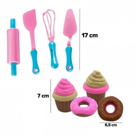 Kit Sweet Cake Confeitaria 9 Peças Brinquedo Infantil