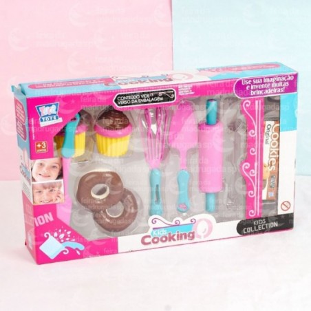 Kit Sweet Cake Confeitaria 9 Peças Brinquedo Infantil