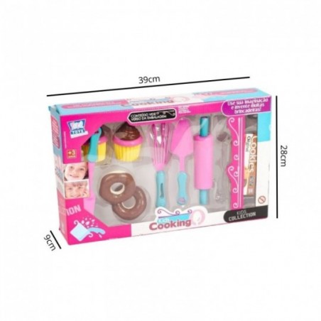 Kit Sweet Cake Confeitaria 9 Peças Brinquedo Infantil