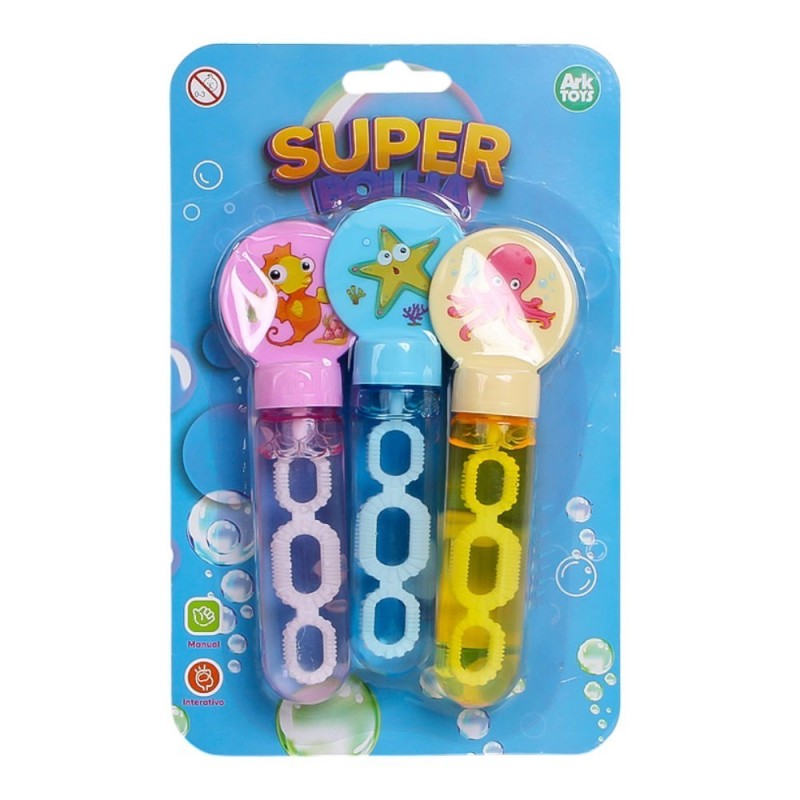 Bolha De Sabão Animais Marinhos 14 Cm Colorido Infantil 3 Unidades