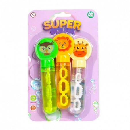 Bolha De Sabão Bichinhos 14 Cm Colorido Infantil 3 Unidades