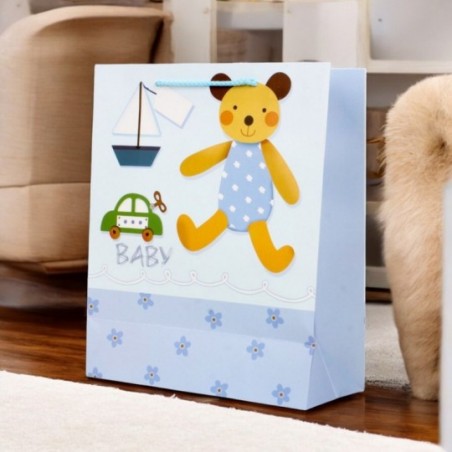 Sacola De Papel Para Presente 26cm x 32cm Kids