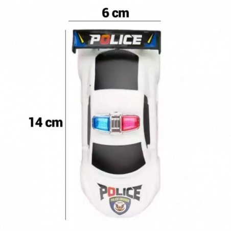 Carrinho de Controle Remoto Com Fio Polícia À Pilha