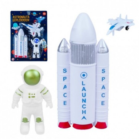 Brinquedo Astronauta Explorador Com Nave Especial E jato