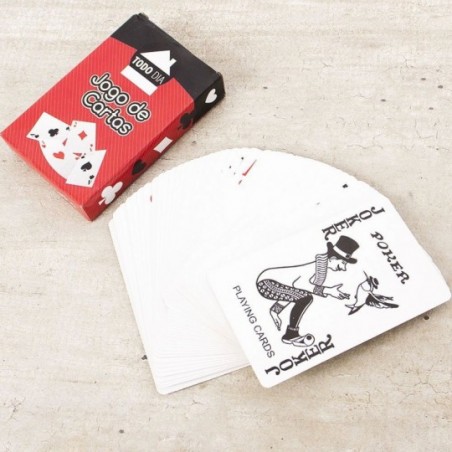 Baralho Jogo De 54 Cartas Papel Vermelho Unitário