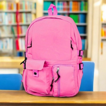 Mochila Juvenil Universitária Com Bolsos E Porta Notebook  - Feira Da Madrugada SP 2
