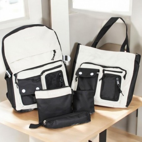 Kit Mochila Bolsa Sacola E Necessaire 5 Peças Feminino - Feira Da Madrugada SP