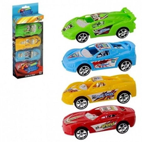 Brinquedo Mini Carrinhos De Fricção 4 Peças Sortidas