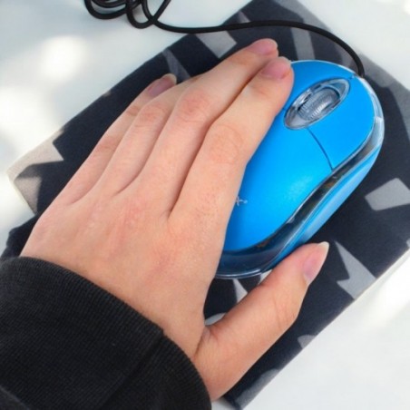 Mouse Óptico Led USB Ergonômico Com Fio 1600DPI