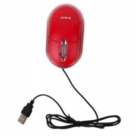 Mouse Óptico Led USB Ergonômico Com Fio 1600DPI
