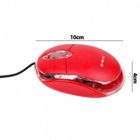 Mouse Óptico Led USB Ergonômico Com Fio 1600DPI