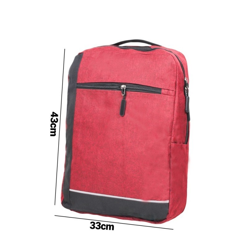 Mochila Executiva Com Pochete E Estojo USB Porta Notebook