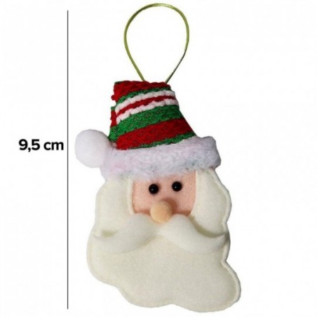 Pendente Cabeça Papai Noel Boneco De Neve 9,5cm