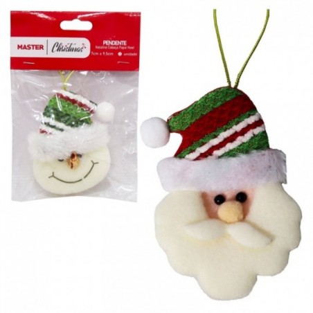 Pendente Cabeça Papai Noel Boneco De Neve 9,5cm