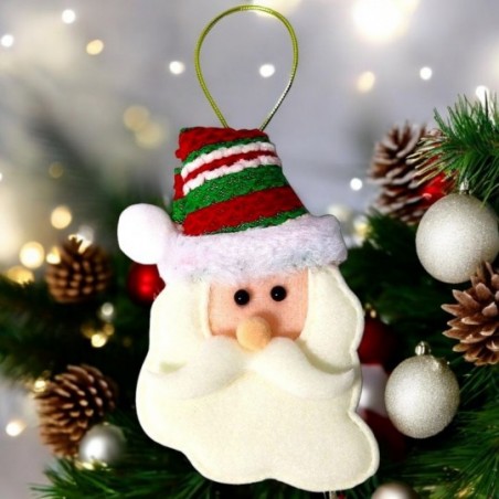 Pendente Cabeça Papai Noel Boneco De Neve 9,5cm