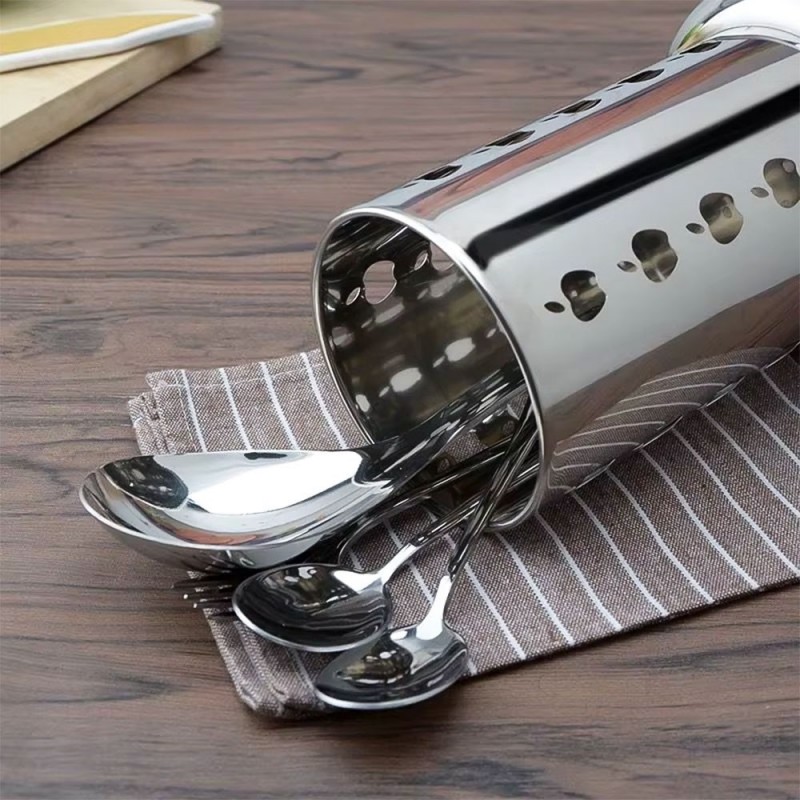 Suporte Escorredor Porta Talheres De Inox Louça 16cm