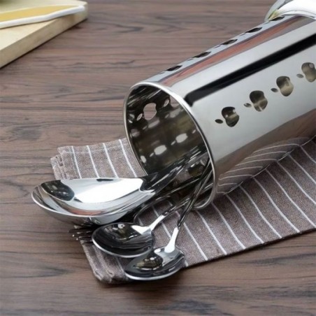 Suporte Escorredor Porta Talheres De Inox Louça 16cm
