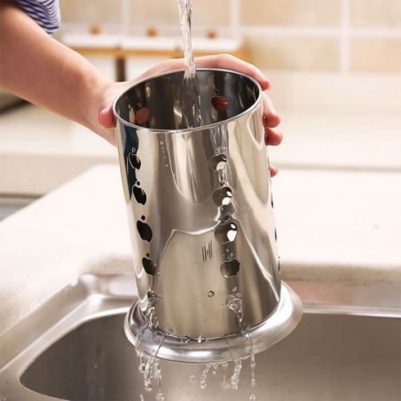 Suporte Escorredor Porta Talheres De Inox Louça 16cm