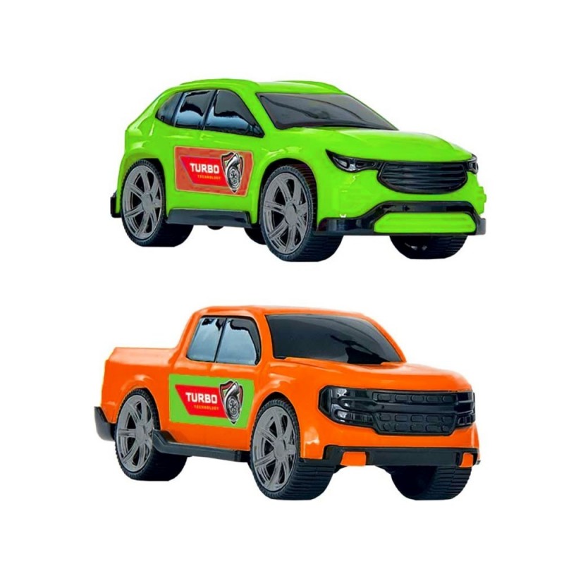 Kit Carrinhos Infantil 2 Peças Roda Livre Duo Cars 14cm