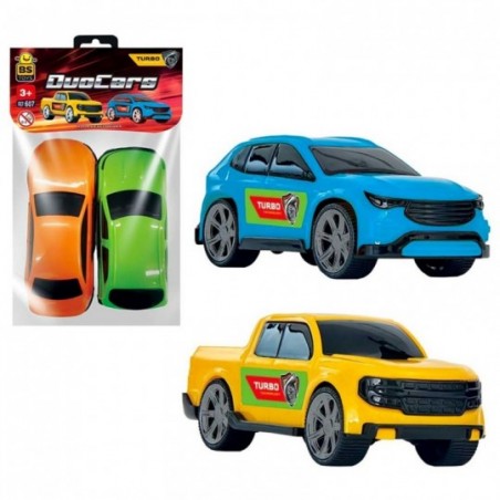 Kit Carrinhos Infantil 2 Peças Roda Livre Duo Cars 14cm