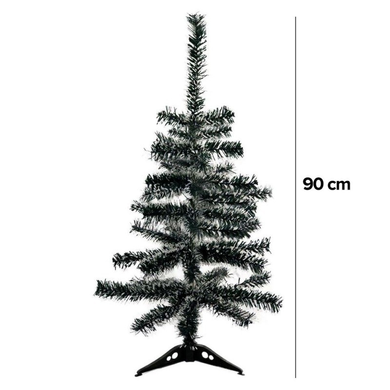 Árvore De Natal Verde Nevada Com 70 Galhos 90 cm De Altura