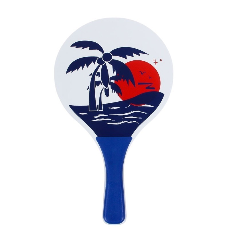 Kit Frescobol Tênis De Praia 2 Raquetes Com Bolinha 32cm