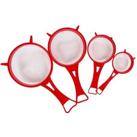 Kit Conjunto De Peneiras Coador Plástico 4 Peças